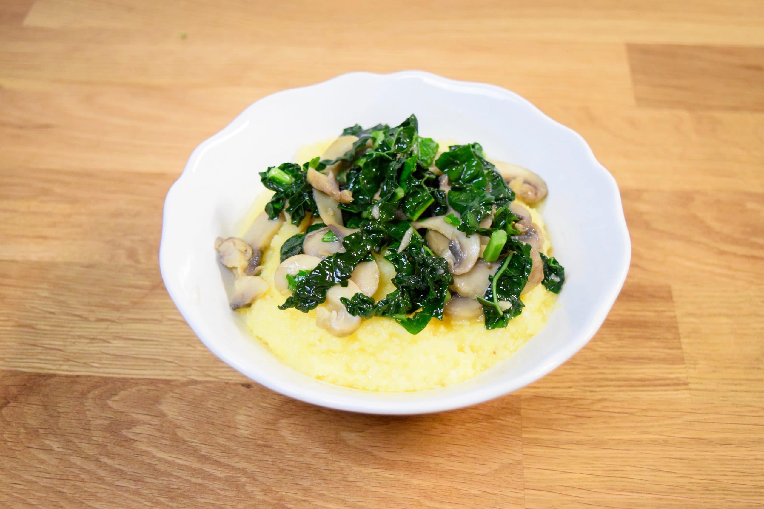 Polenta with Mushrooms and Kale Earth Powered Family