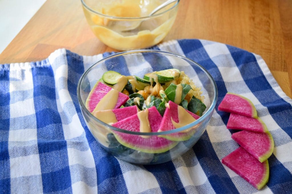 Radish and Zucchini Quinoa Bowl Earth Powered Family